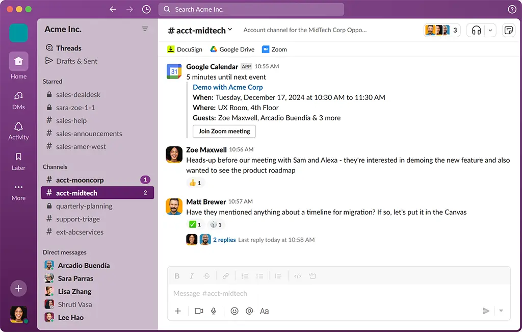 Slack Screenshot